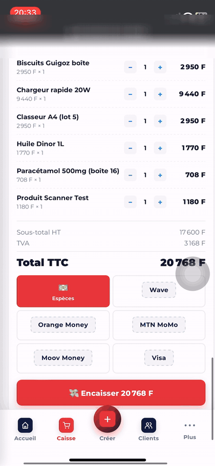 Démo Kawoo sur smartphone